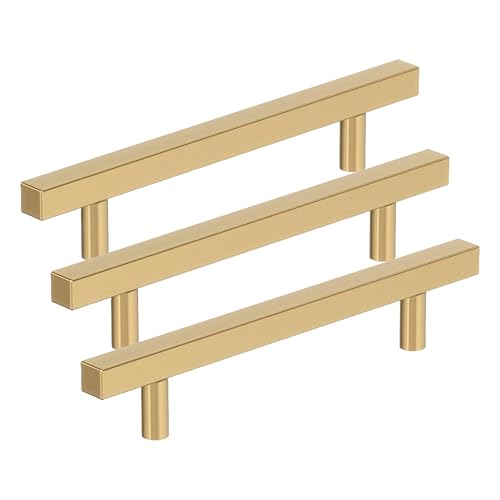 Image of Amerock 10BX37177CZ | Champagne Bronze Cabinet Pull | 5-1 /16 inch (128mm) Center-to-Center | 30 Pack | Bar Pulls Square | Furniture Hardware
