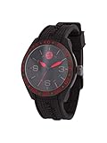 Bis 5 ATM wasserdicht FC Bayern München Herrenuhr schwarz/rot