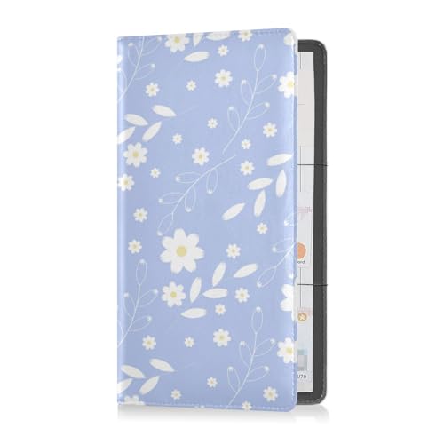 Passport Holder Women Retro Floral PU Leather Covers Travel Accessory 5.7 x 4.3in
