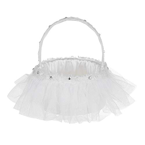 Belissy Belle Fleur de Mariage Panier avec décor Artificiel Diamond Flower Lace Fournitures de Mariage