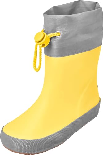 Playshoes Jungen - Botas de lluvia unisex para niños, color amarillo, talla 24 EU