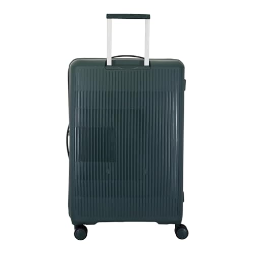 Image of American Tourister 77 CM Hard Shell 8 Spinner Wheel,Expander & Recessed TSA Lock Check-in Trolley Bag for Travel|Large PP Suitcase with Double Zipper,Flexi Packing Straps for Unisex (Green, 77 CM)