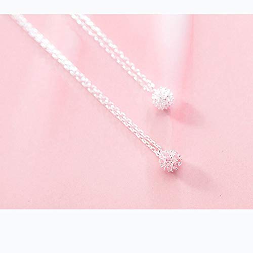 Autentyczne 100% 925 Sterling Silver Ball Wisiorek Naszyjnik Słodkie Ball Neckalces Dla Kobiet