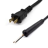 Power Tool Replacement Cord SJT, 18 GA AWG, 2 Wire, 6 1/2 ft, 2 Prong, with Stripped Ends and Rubber