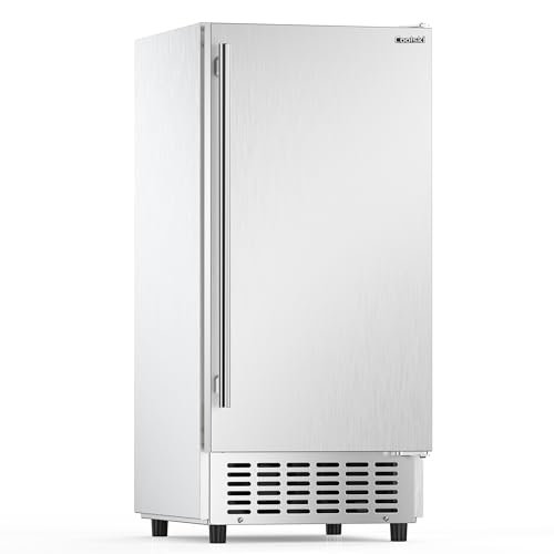 15" W Commercial Under Counter Ice Maker Machine, 130 Lbs/Day Aut...