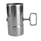 Extracción eficiente de humos con tubo de extensión de estufa de camping de acero inoxidable y amortiguador (60 x 110 mm)