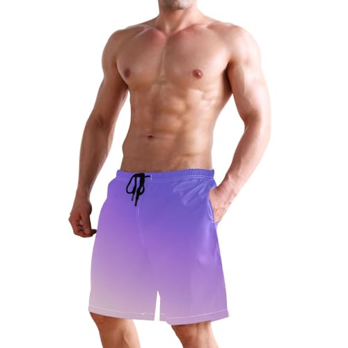 Short de bain pour homme violet dégradé maillot de bain moderne short de plage - 6