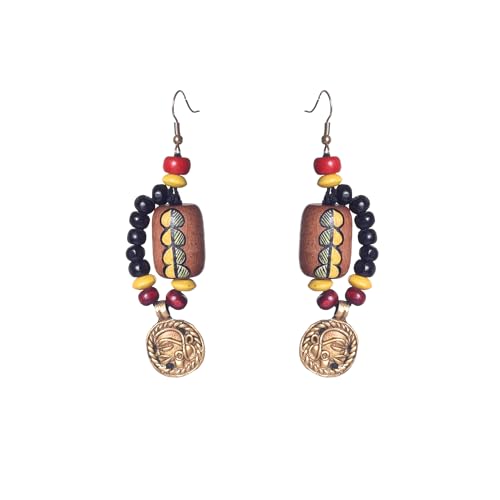 Image of Handcrafted Bohemian & Tribal Earrings for Women - Ethnic Brass, Floral & Festival-Inspired Statement Designs in Drop, Dangle, Hoop & Stud Styles
