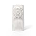 Produktbild Dottir Nordic Design - Vase - Pipanella - Linien Oval - Weiß - Ø8,5 x H18,1 cm