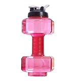  AnamSafdarButt59 Deportes Botellas de Agua Plástico A Prueba de Fugas Irrompible Creativo Botella de Agua de Gran Capacidad Mancuernas Fitness Hervidor de Agua 1 Piezas