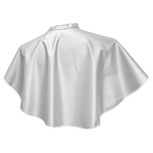 Capa para teñir cabello impermeable corta blanca