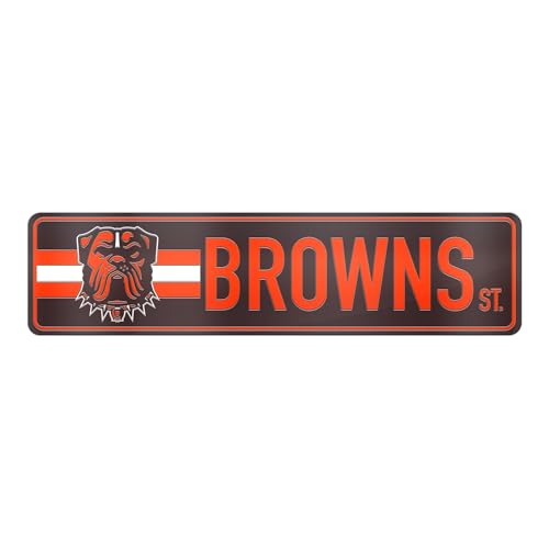 Rico Industries NFL Football Cleveland Browns Standard Laser Cut Acrylic Street Sign 3.5” X 14.25” Home Decor - Bedroom - Office - Man Cave - image 1