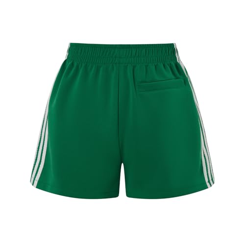 NUFIWI Women Striped Athletic Shorts Elastic Waist Wide Leg Track Shorts Casual Loose Workout Running Sweat Shorts4