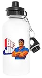 Qualité parfaite Big Jim Sport Voyage Blanc Bouteille d\'eau Métal Étanches Travel White Bottle Metal Leak-Proof