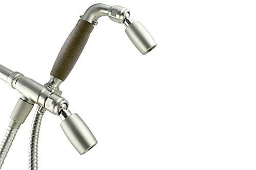 High Sierraâ€™s All Metal Shower Head/Handheld Shower Combo - 3 Way Shower Head Combo with Handheld Features the Classic PLUS Shower Head AND the Popular Handheld Shower w/Slip-Free Grip - Nickel