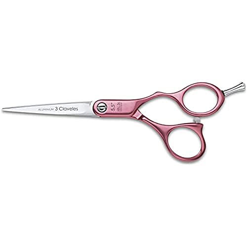 3 Claveles Duraluminio   Tijera de peluquería de corte rosa 5.5