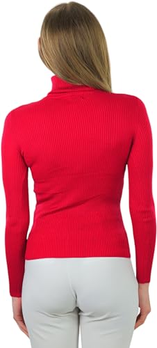 Image of ToBeInStyle Women's Classic Knit Fold Over Turtleneck Pullover