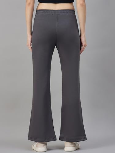 Image of 98 Degree North Women Flared Fleece Track Pants-GL1315-ALMOND