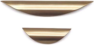 Champagne Bronze Drawer Pull Luna Tab Pull - Lipped Edge Tab Cabinet Hardware Furniture Knob and Pulls (B. Large)