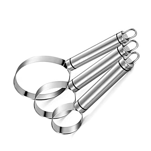 Ciieeo 3pcs Stainless Steel Fruit Cutters Melon Removers Food Handling Tools for Preparation and Salad Making and Easy to Clean