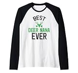 La Mejor Nana de Ciervos Camiseta Manga Raglan