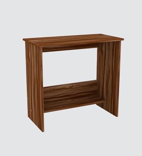 Image of SPECIALITY PANELS Study Station|Modern Tabletop for PC, Laptop|Writing Office Table with Open Bookshelf|Lower Storage|Work from Home Table|DIY (Asian Walnut, Bottom Shelf Storage)