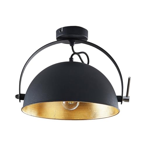 Lindby LED Deckenlampe Metall schwarz, gold matt Ø 31 cm...