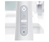 Oral-B Idropulsore Oral Health Center per la pulizia delicata degli spazi interdentali, ricarica per spazzolino da denti, 1 punta di ossigeno, 4 getti d'acqua, 5 modalità, bianco
