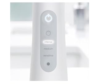 Oral-B Idropulsore Oral Health Center per la pulizia delicata degli spazi interdentali, ricarica per spazzolino da denti, 1 punta di ossigeno, 4 getti d'acqua, 5 modalità, bianco