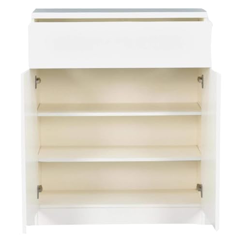 Image of Royaloak Rome Italian Shoe Rack | 2 Door Elegant Wooden Finish | Spacious and Stylish Design for Organized Footwear Storage | Durable Shoe Stand with Modern Italian Aesthetic for Home & Office Use