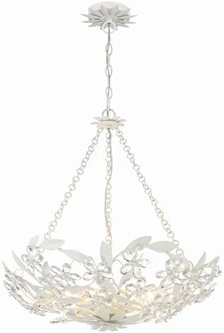 Crystorama Marselle 6 Light Matte White Chandelier