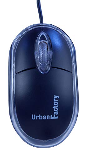 Urban Factory BDM02UF - Ratón (Ambidextro, Óptico, USB, 800 dpi)