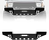 KUAFU Front Bumper Compatible with 1999 2000 2001 2002 2003 2004 Jeep Grand Cherokee WJ W/Winch Plate & D-rings Textured Black Steel Powder Coated