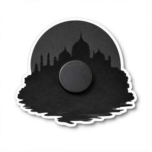 Image of Naxon Bhopal City of Lakes Souvenir Wooden Fridge Magnet | Upper Lake, Taj-ul-Masajid Landmark Design 3x3 Inch Refrigerator Magnet for Kitchen & Home Decor | Travel Gift from Bhopal MP | Pack of 1