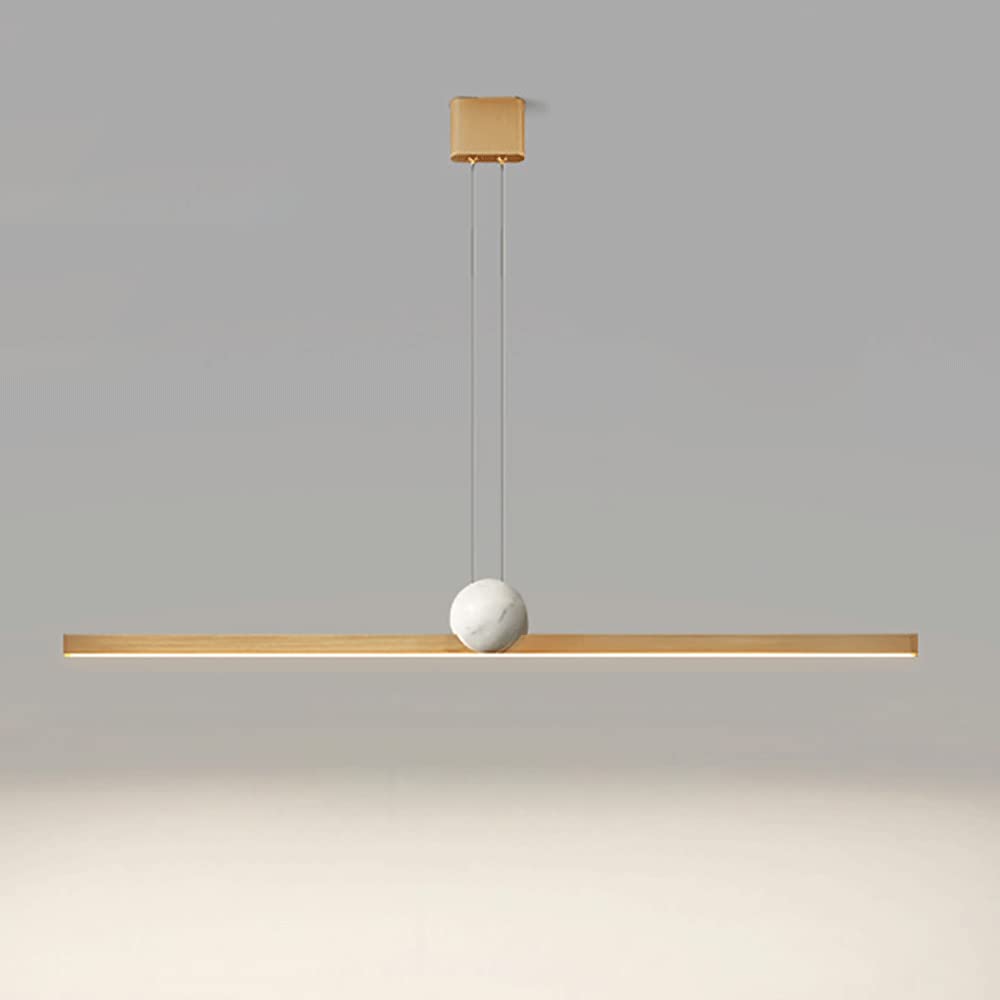 Lampe suspendue en métal ultra-mince design linéaire pour illuminer vos dîners en famille