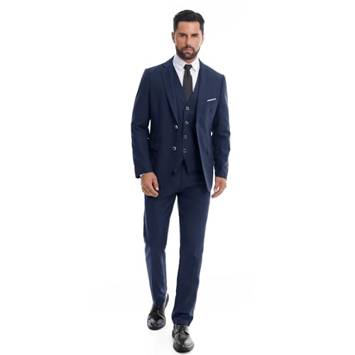 Men's 3 Piece Slim Fit Tuxedo Suit Set