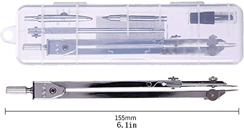 Math Geometry Kit Set Metal Compass Set Professionele tekening ontwerpkompas, 5 stks Math Compass, briefpapier… - Image 3