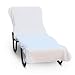 Luxury Hotel & Spa Towel Pool Chair Cover 100% Cotton, Soft Ring-Spun Cotton,Standard Size, White