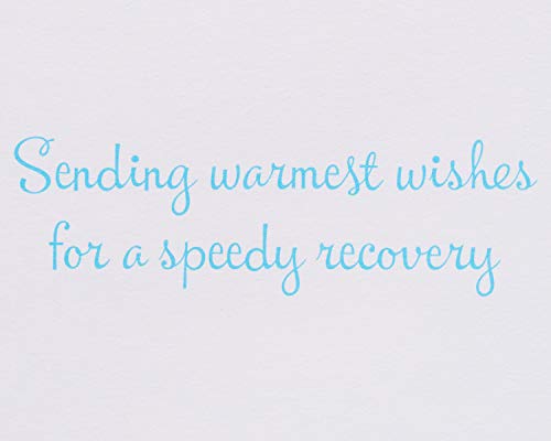 Biglietto D'auguri Papyrus 'Get Well Soon' Con Bradipo – Formato 1,46x1,46 Cm, Decorato Con Feltro E Lamina