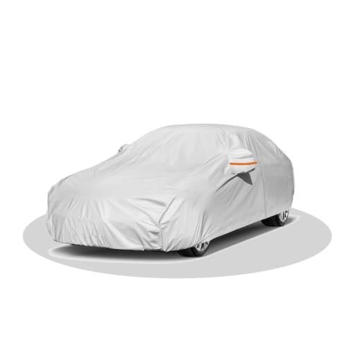 Image of myTVS 100% Waterproof Car Body Cover for Renault Duster (2012-2019) - Custom-Fit, Double-Layer, UV & Dust Proof, Mirror Pockets & Elastic Clip Lock (CSK 7B)
