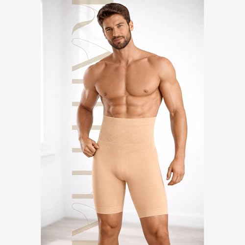 Image of Kaththai Men Supporter Shapewear | Waist & Tummy Tucker Compression Body Shaper Shorts for Men | High Waist Slimming Supporter Innerwear | Breathable Shapewear
