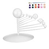 SUPVOX - Kit de modelo de sistema solar para niños y adultos, modelo planetario educativo con planetas en abs proyecto científico y decoración de oficina