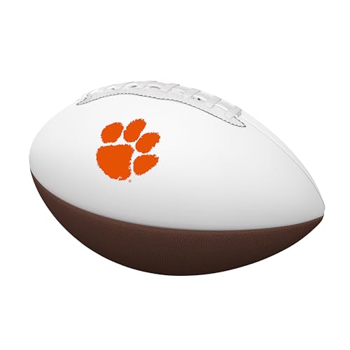 Logo Brands NCAA Clemson Tigers Official Size Autograph Football - Smooth White Panel for Signatures Display or Collecting NCAA Fan Memorabilia