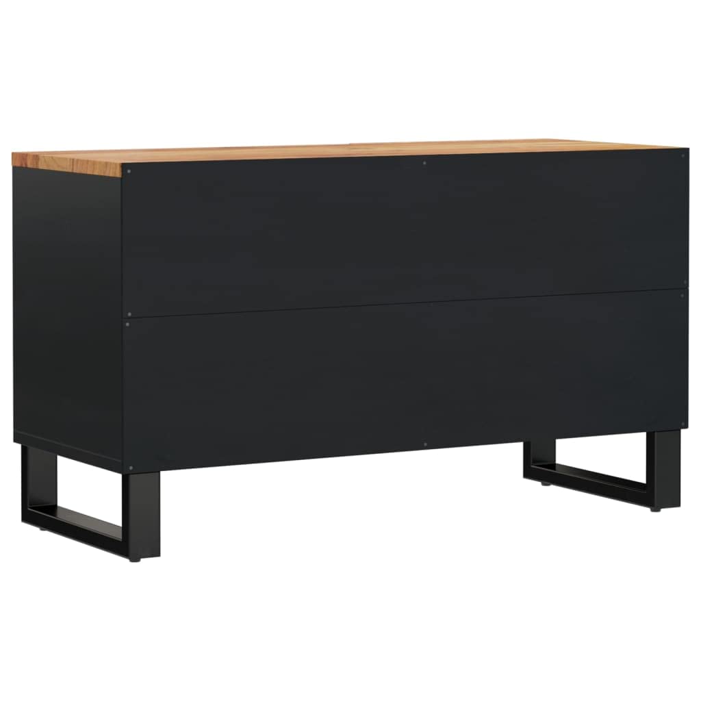 Mobile TV 80x33x46cm Legno Massello Acacia e Legno Multistrato Supporto TV multifunzionale