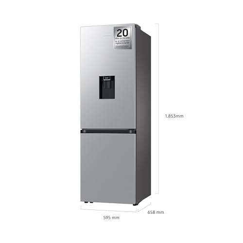 Samsung Frigorífico Combi IA 185.5cm Balda Botellero, Dispensador de agua 341L Clase D Plata RB34C632DSA/EF - imagen 2