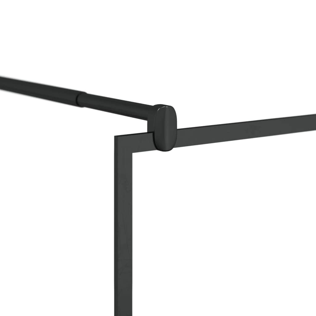Regulowana ścianka prysznicowa z aluminiową ramą do kabiny prysznicowej, szkło bezpieczne ESG 5 mm, 100 x 195 cm, przezroczyste szkło, łatwe do czyszczenia