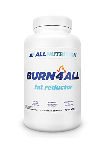 ALLNUTRITION Burn4all Fat Reductor L-Carnitin Sehr effektiver Körperfettabbau Bietet Energie Hemmt den Appetit Nahrungsergänzungsmittel Ohne Zusatzstoffe 100 Kapseln 33 Portionen