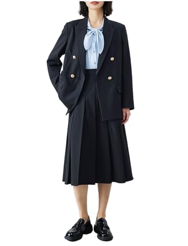 Costume deux pièces femme veste double boutonnage et jupe smokings de fête