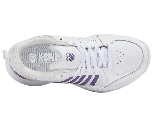 K-Swiss Damen Court Express 2 Tennis Shoe, White/Purple Haze/Neon Lavender, 38 EU