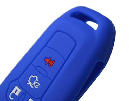 Image of Silicone Rubber Key Fob Cover Protector for Ford Fusion Explorer (Flip Key) N5F-A08TAA 164-R7986 5924003 4 Button Remote Control